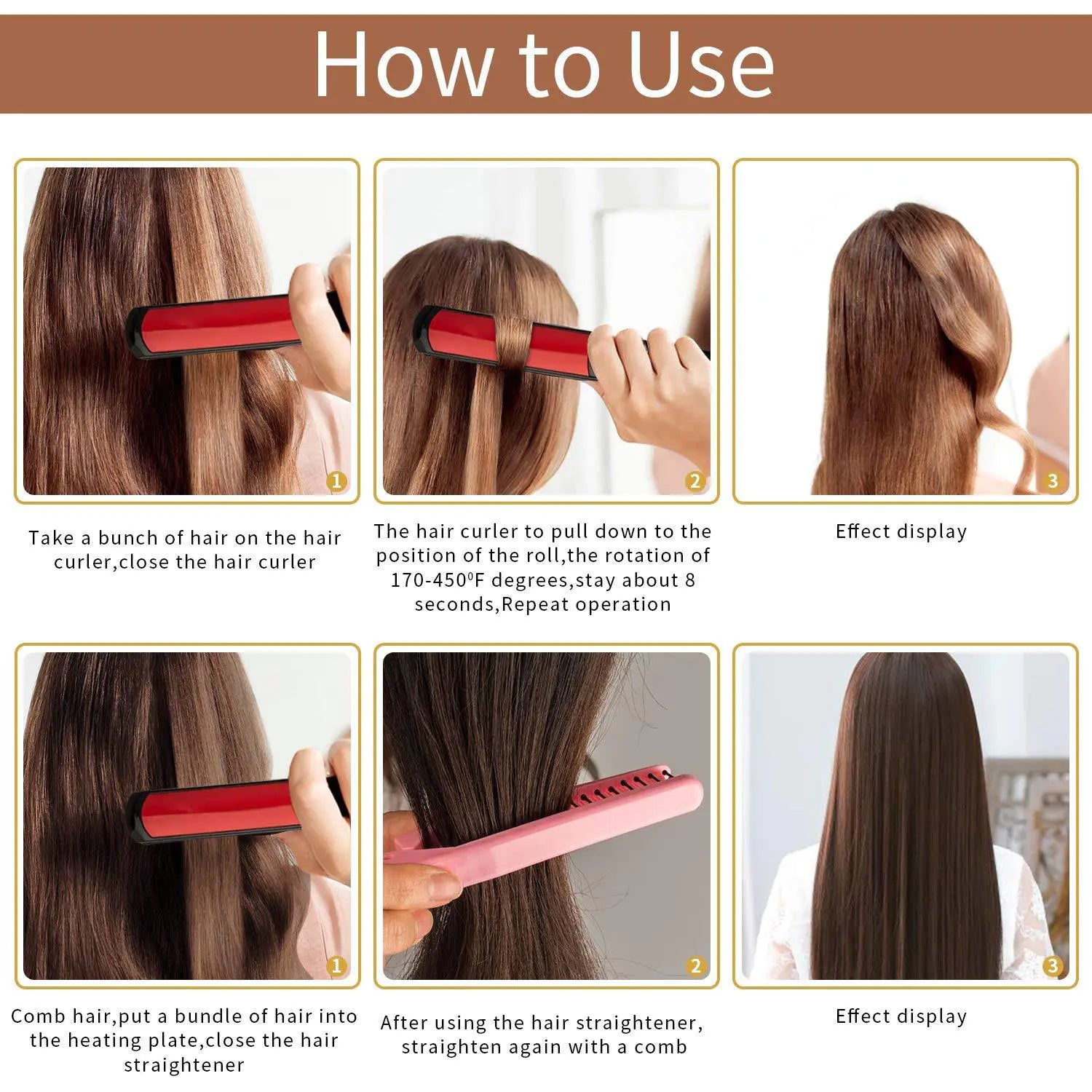 Negative Ion Hair Straightener with MCH Technology